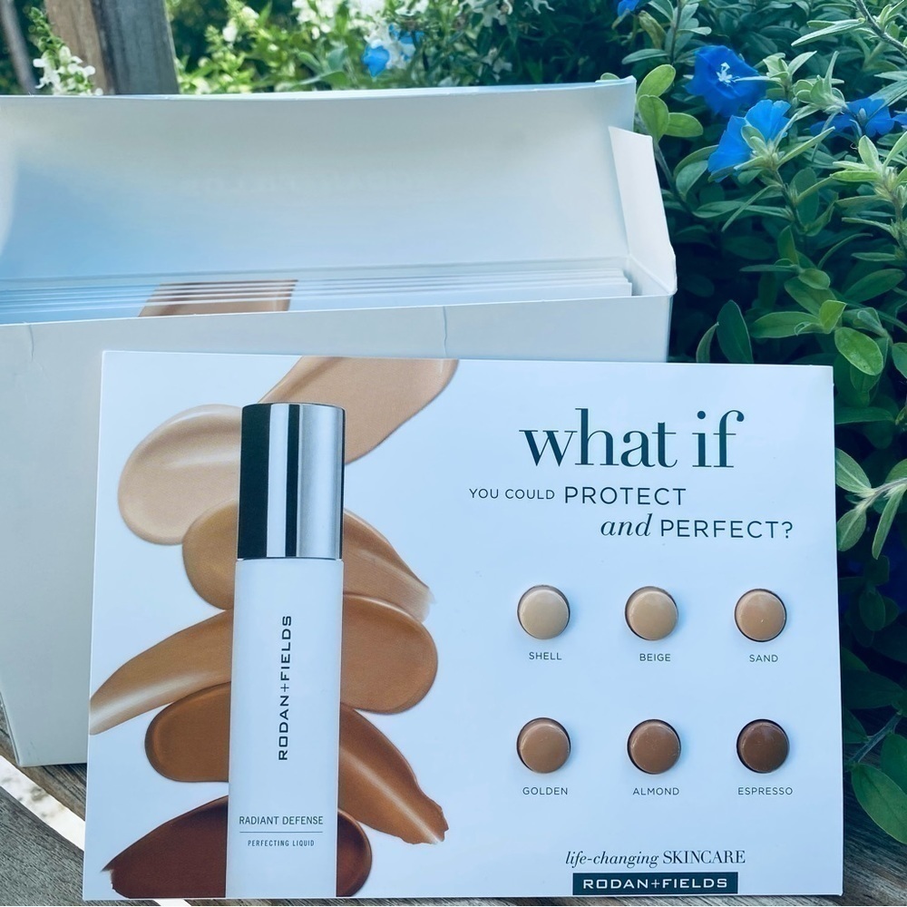 NEW Box Of 10 Radiant Defense Rodan+Fields Sample Cards w 6 Shades on Each Card
